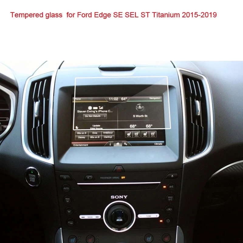 Car Interior Sticker For Ford Edge SE SEL ST Titanium 2015-2019 Car GPS Navigation Screen Tempered Glass Protector Film