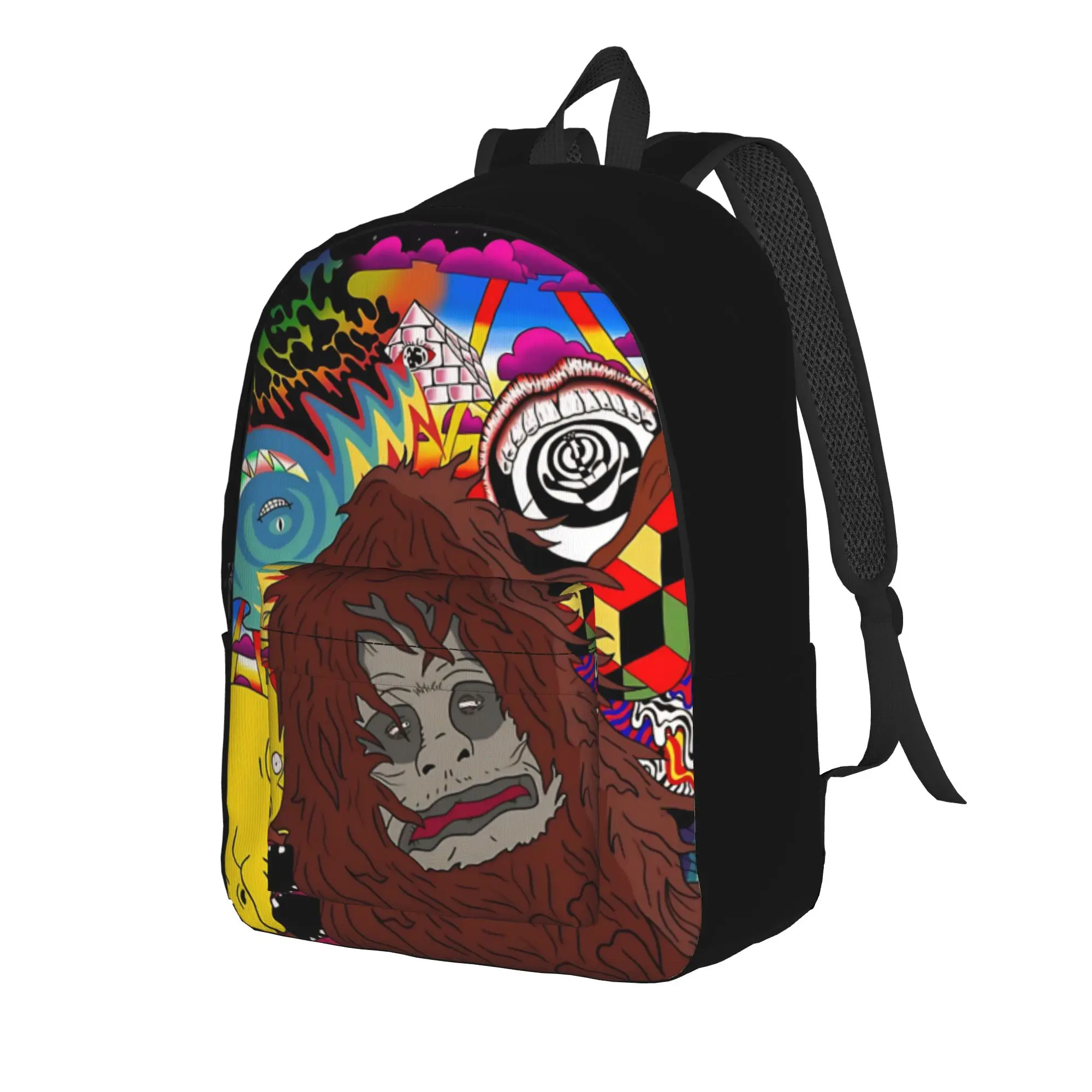 Back to school season simple square character  Bookbag The Big Lez Show Couple Fashion Backpack