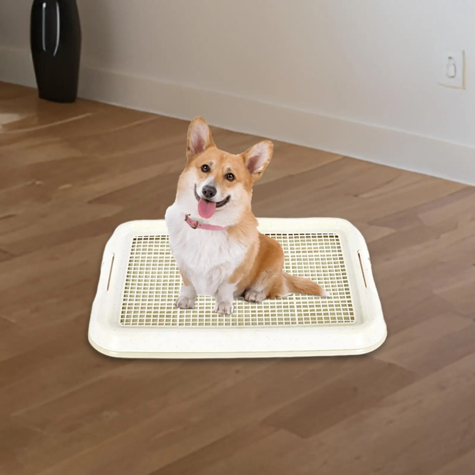 Mesh Dog Potty Tray Toilet Mat Anti Slip Base Puppy Pee Pad Pan for Small Size Dogs Home Corner