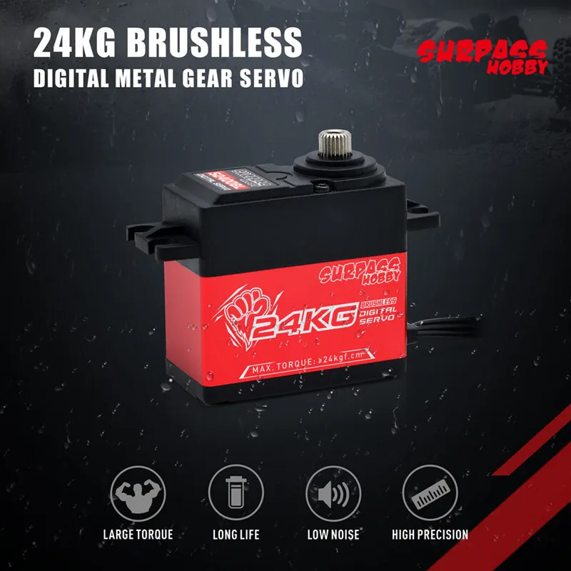 Original 1Pcs SURPASS Hobby S2400BL-24KG Brushless Digital High Speed ​​Metal Gear Mini Servo For RC Toy Car