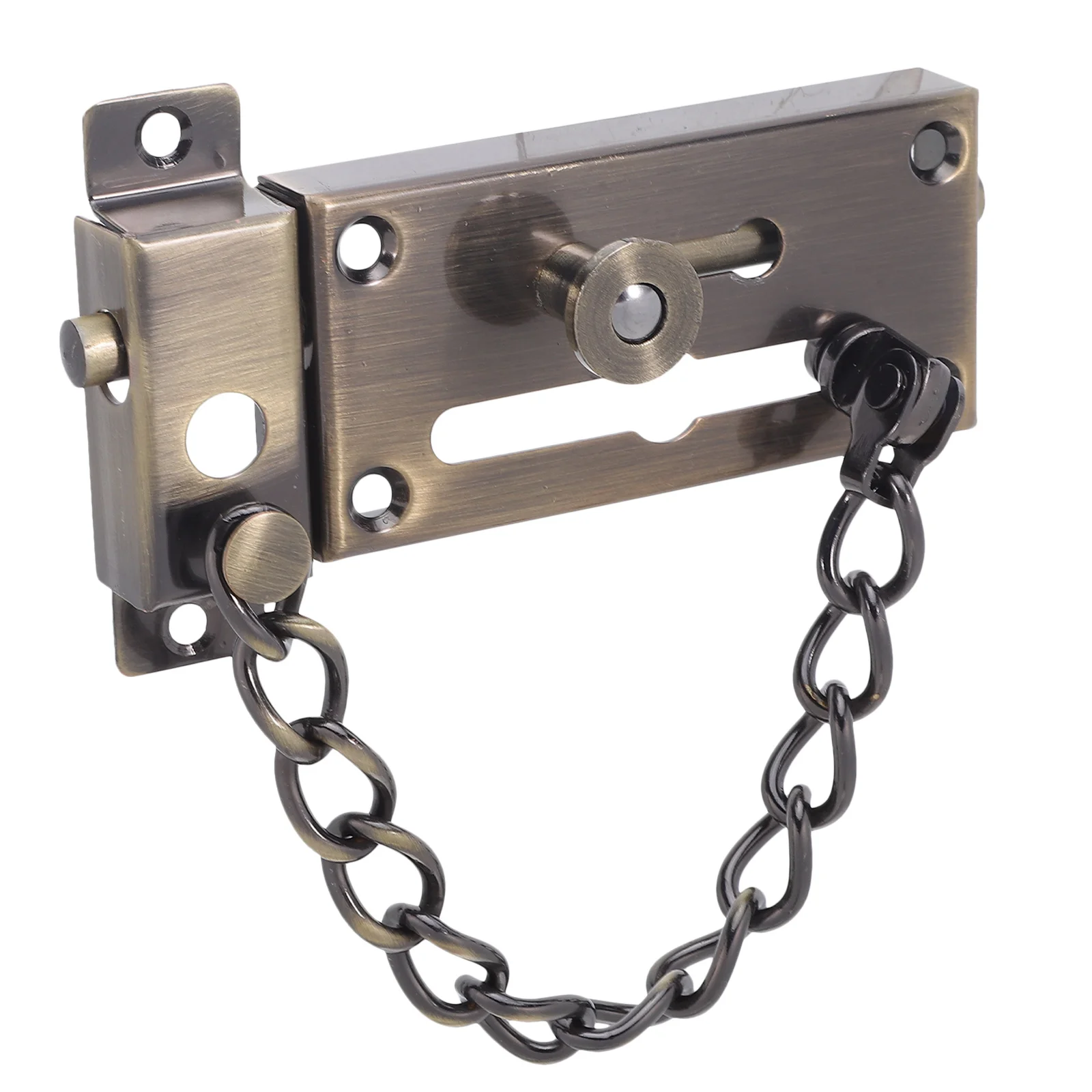 

Reinforced Door Chain Lock Stainless Steel Extended Security Latch for Front Entry Bedroom Interior Anti-Theft Privacy