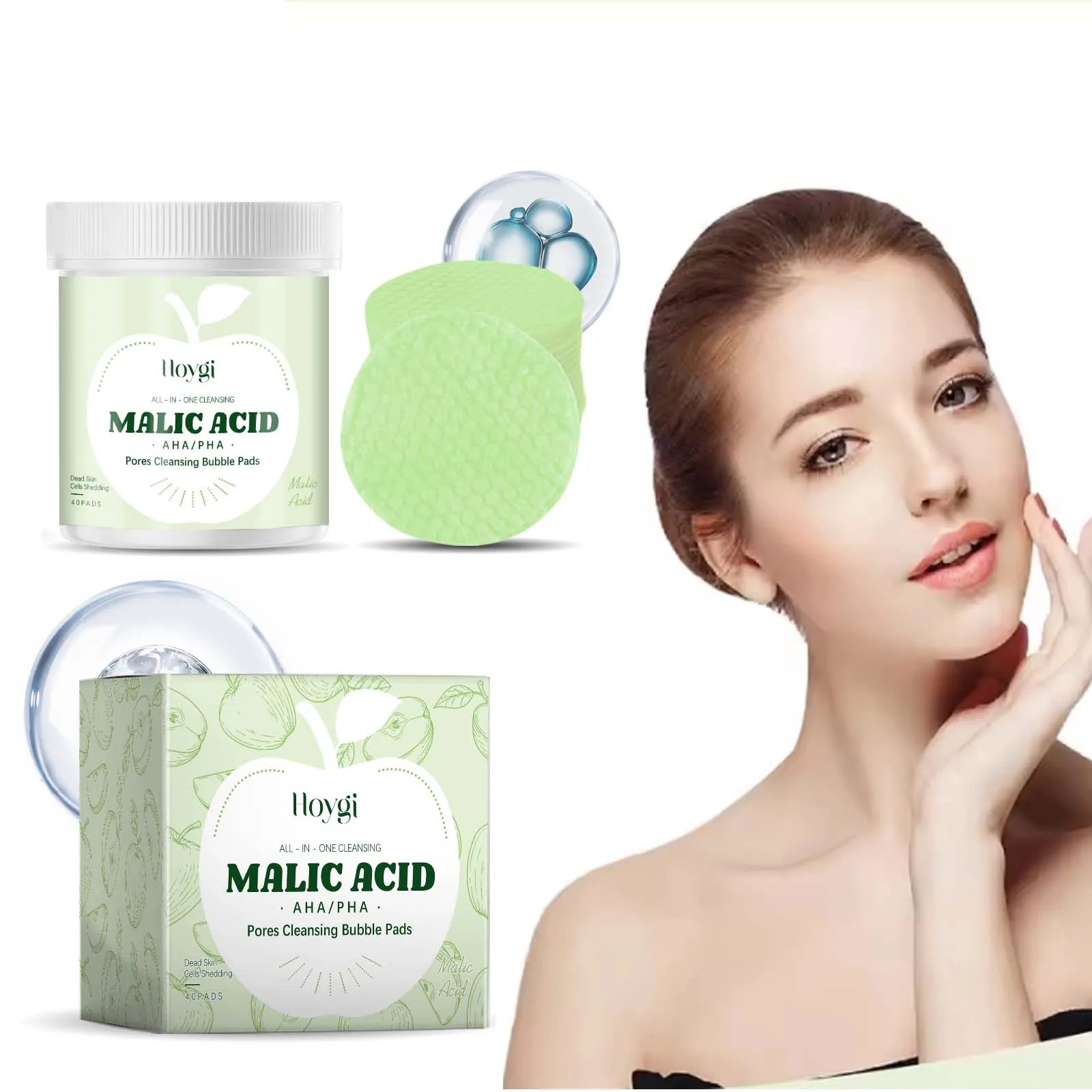 

Pore Care Cleansing Pad Malic Acid Exfoliating Pads Facial Sponges Soothes and Refreshes Pores Moisturizes Skin Cleansing Pad