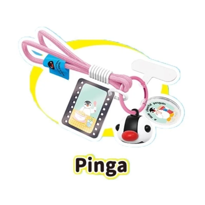 Anime Pingu Antarctic Story Keychain Cute Pinga Figure Keychain Classic Animation Rubber Keychain Twist Ball Blind Box view 6