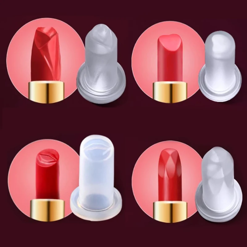 4 Cavities Simple Design DIY Makeup Cosmetics Lipstick Mould Silicone Lipstick Mold Making Tool