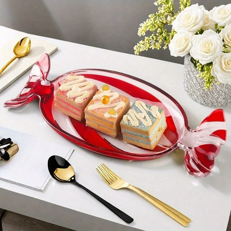 

Large Colorful Fruit Tray Candy Dish Snack Plate for Home Living Room Coffee Table Dessert Serving Platter