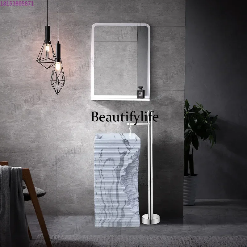 NQ52 PPP Pillar basin Light luxury art floor wash basin Designer integrated floor wash basin