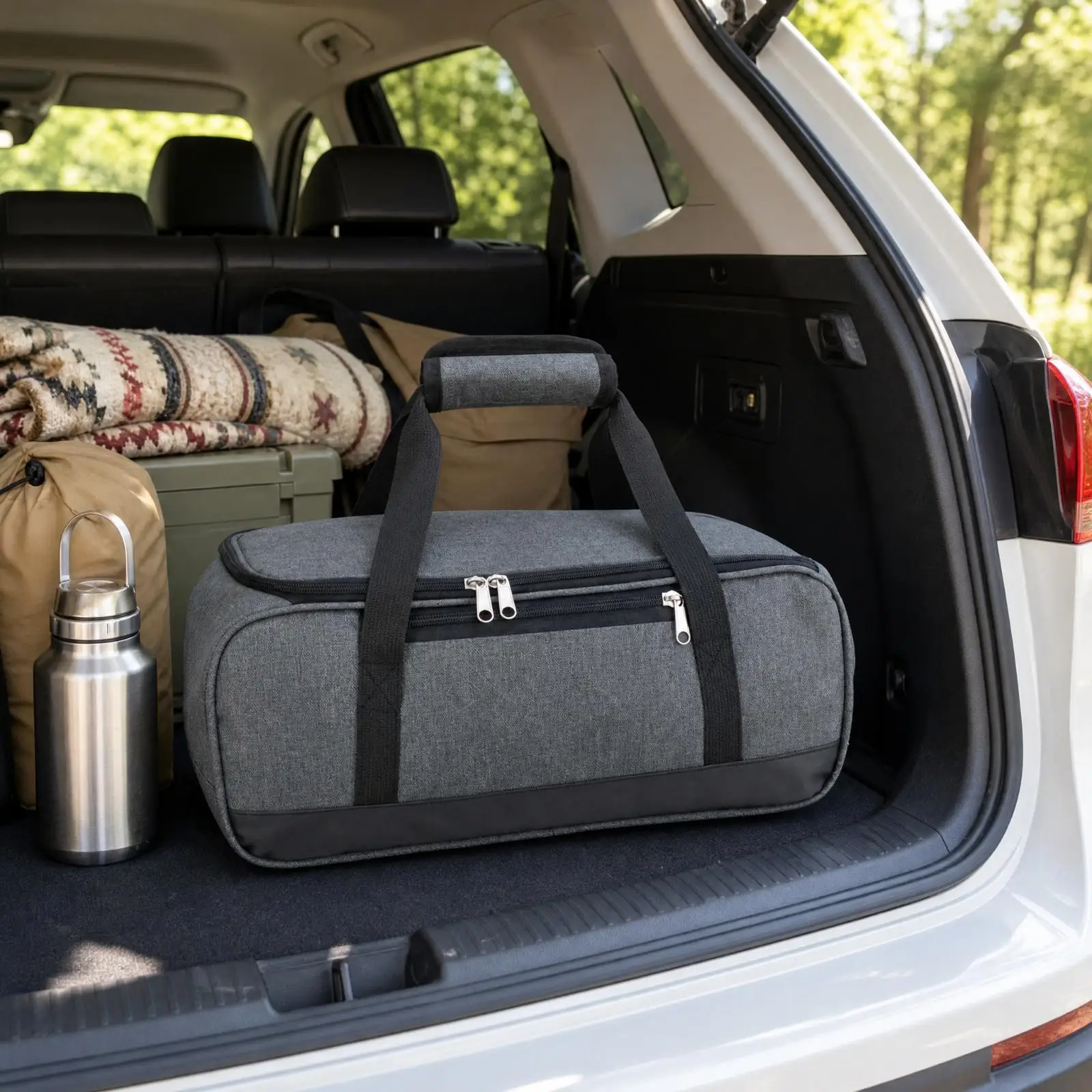 Padded Camping Storage Bag 18 L Capacity Outdoor Storage Bag Structured Camping Tote for Campsite Setup, Road Trips, Weekend
