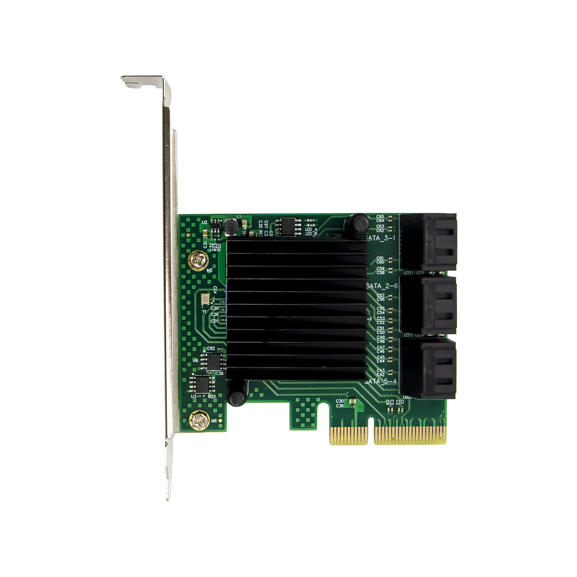 SUNWEIT ST546 PCIe X4 ASM1062 Placa de expansão SATA Gen3 de 6 portas