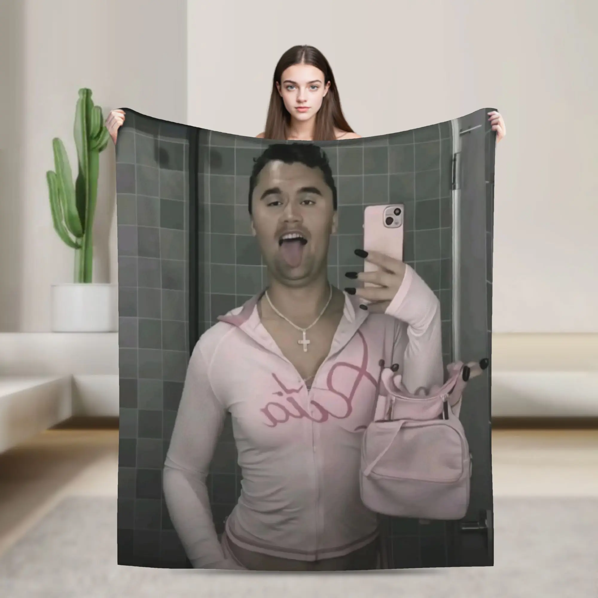 Charlie Kirk Funny Meme  Blanket Super Soft Warm  Throw Blankets for Sofa 50x60 Inch Multi-size Bedding Throws