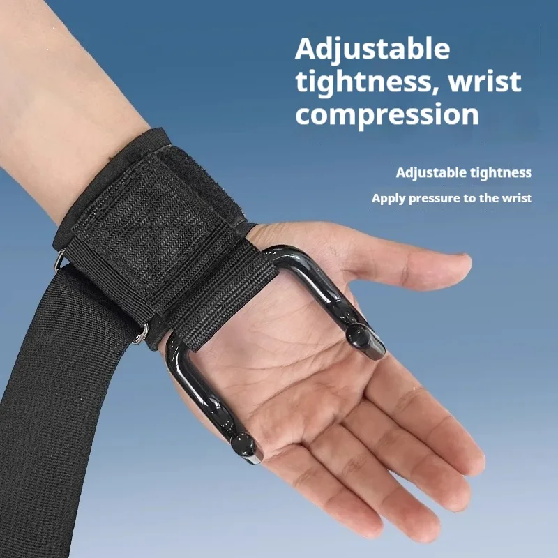 الدمبل سحب ما يصل اللياقة البدنية مساعدة هوك أحزمة المعصم رفع الأثقال معدات الصالة الرياضية للمنزل اللياقة البدنية اكسسوارات ممارسة العضلات #3