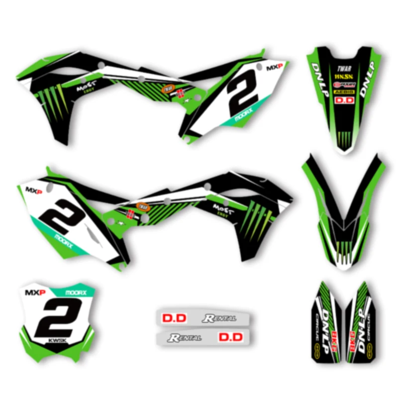 

Мотоциклетные графические наклейки SPACE, наклейки для KAWASAKI KXF 250 2017 2018 2019 2020, наклейки, комплекты наклеек 005