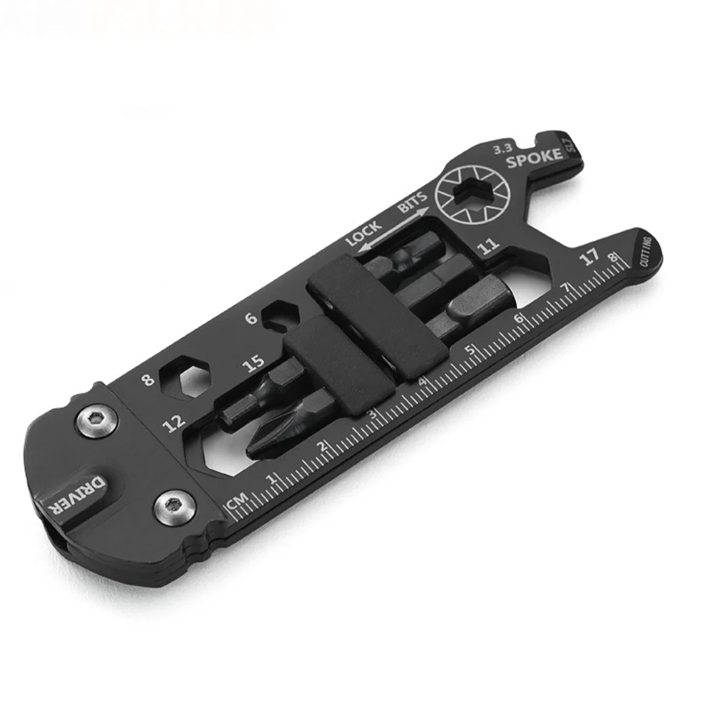 

Black Mountain Bike Repair Tool Multifunction Durable Maintenance Kit Outdoor Sports Bike Tire Repair Kit Maintenance Tool