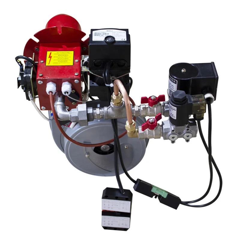 Small LPG / Ng Gas Flame Burner Industrial Propane Oven Burner Natural Gas Boiler Heater 11-55kw With Solenoid Valve