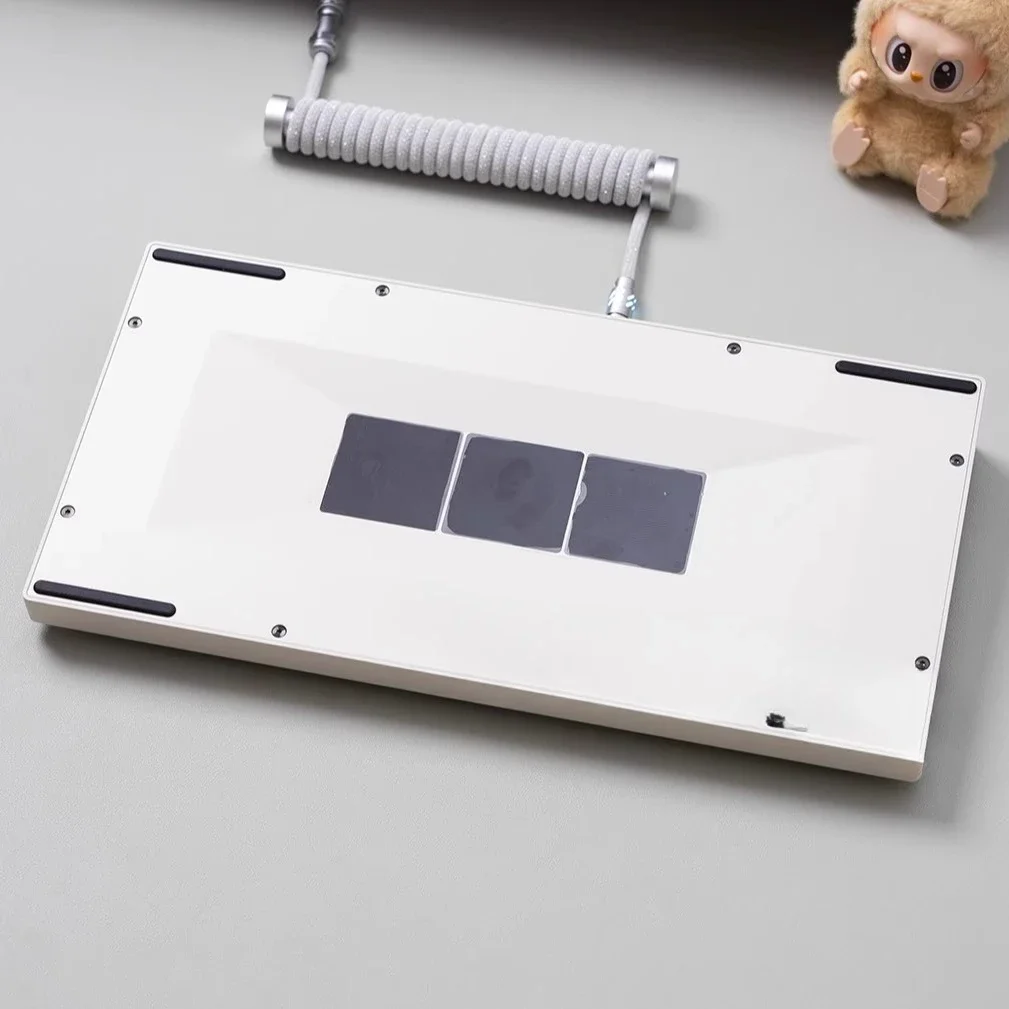 Customized keyboard kit with TOU2.0 white transparent titanium alloy numbers