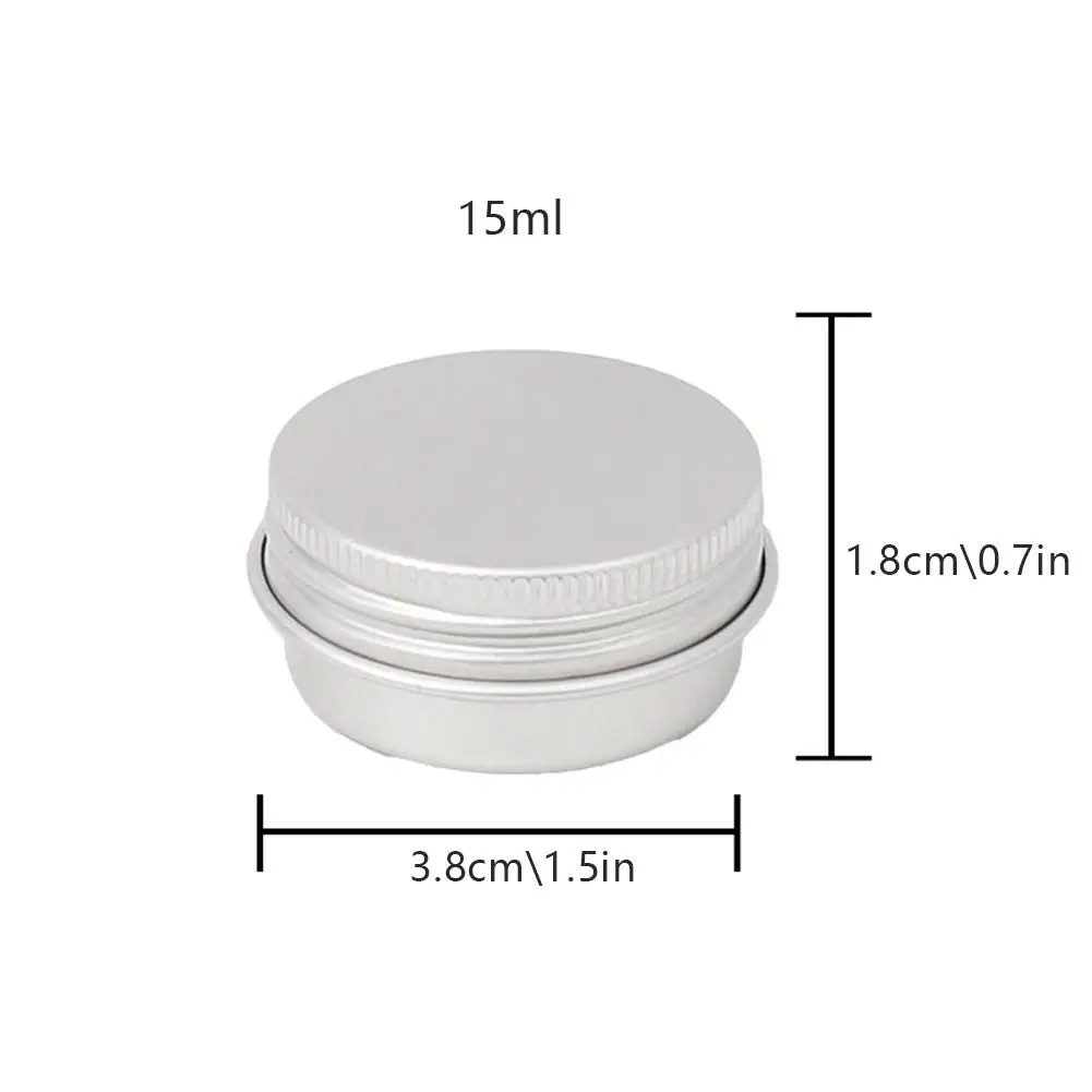 알루미늄 미니 원형 주석 금속 용기 병 보관 항아리, 나사 뚜껑 상자