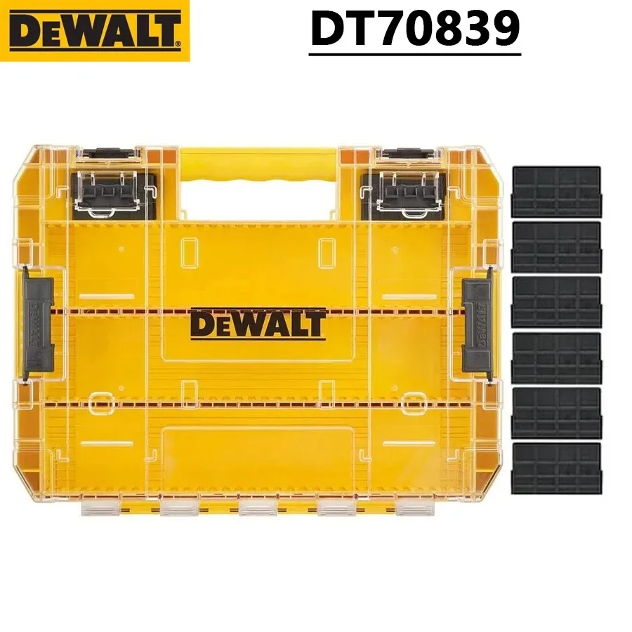 DeWalt Handy Series Parts Box Transparent Hardware Accessories Parts Tool Box Divided Screwdriver Bit Storage Box