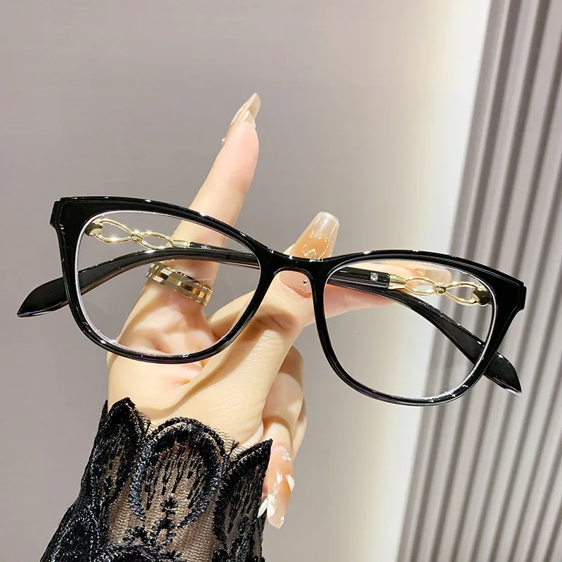 

Retro Personality Cat Eye Anti-Blue Light Glasses For Women Fashion High-End Reading Glasses Support Optical Customization DUHE