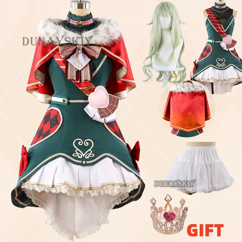 متوفر في المخزون مشروع Sekai الملونة المرحلة Kusanagi Nene تأثيري حلي شعر مستعار كرنفال هالوين عيد الميلاد حفلة المرأة تاج البدلة