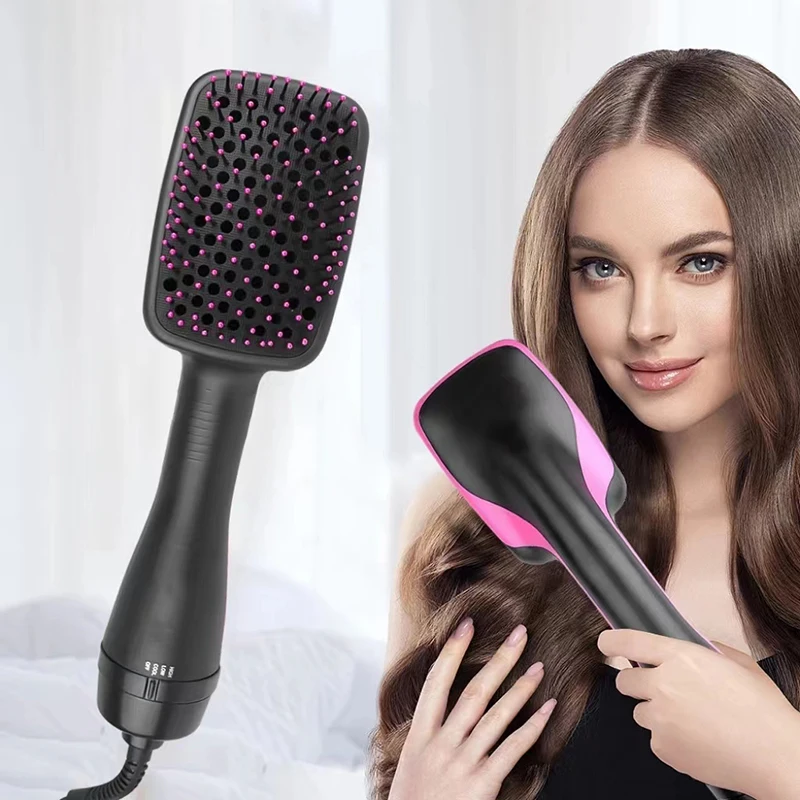 Hair Dryer Hot Air Brush Styler Volumizer Hair Straightener Curler Comb Electric Ion Blow Dryer Brush Hair Styling Tool