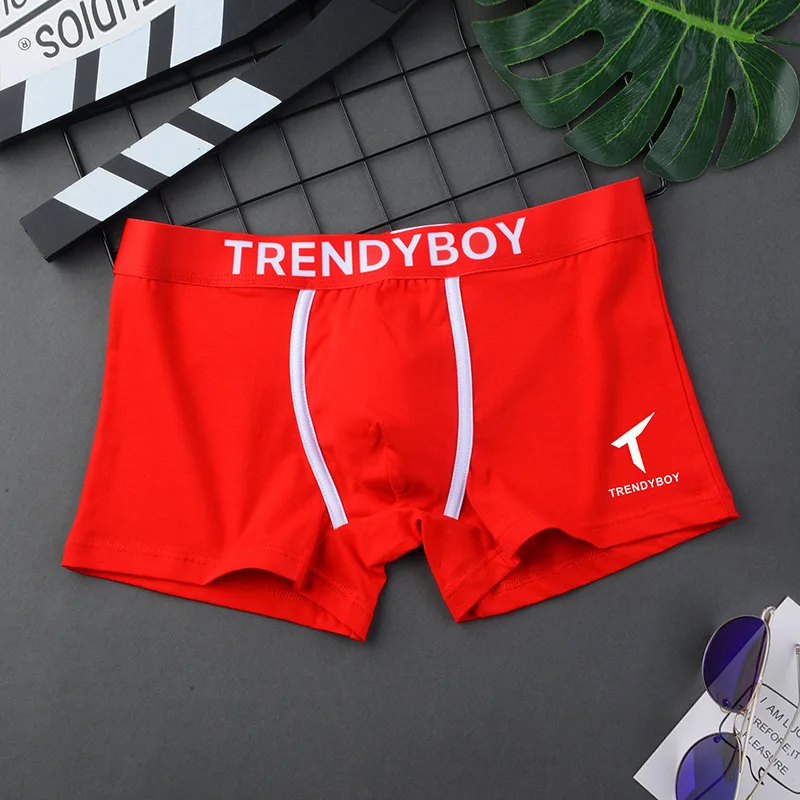 Men’s Underwear Boxer Briefs Boys High-end  Shorts Sports Breathable Student Large Size Trend Panties