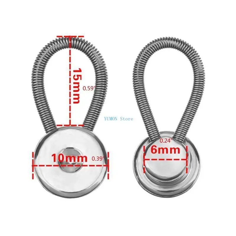 D0UD 12 ชิ้นปรับความยืดหยุ่นโลหะหัวเข็มขัดคอปกเอว Extender ชุดเดรสเสื้อ
