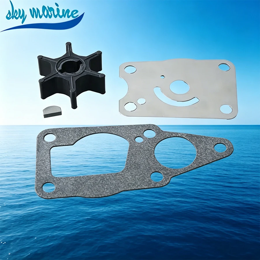 18-3266 17400-98661 New Water Pump Impeller Service Kit For Suzuki Outboard Motor DF4 DF6 17400-98661-00 Boat Engine Aftermarket