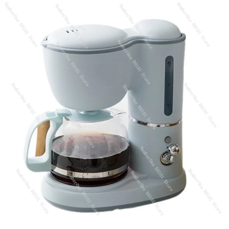 Compact Drip Coffee Maker for Home Office Small Coffee Machine Tea Brewer 1-2 Cups Automatic Coffee Maker Multifunction Hot