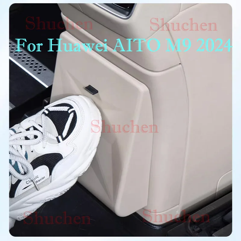 

Car Rear Refrigerator Anti-kick Cover for Huawei AITO M9 2024 Rear Air Conditioner ABS Protective Cover Interior Accessories