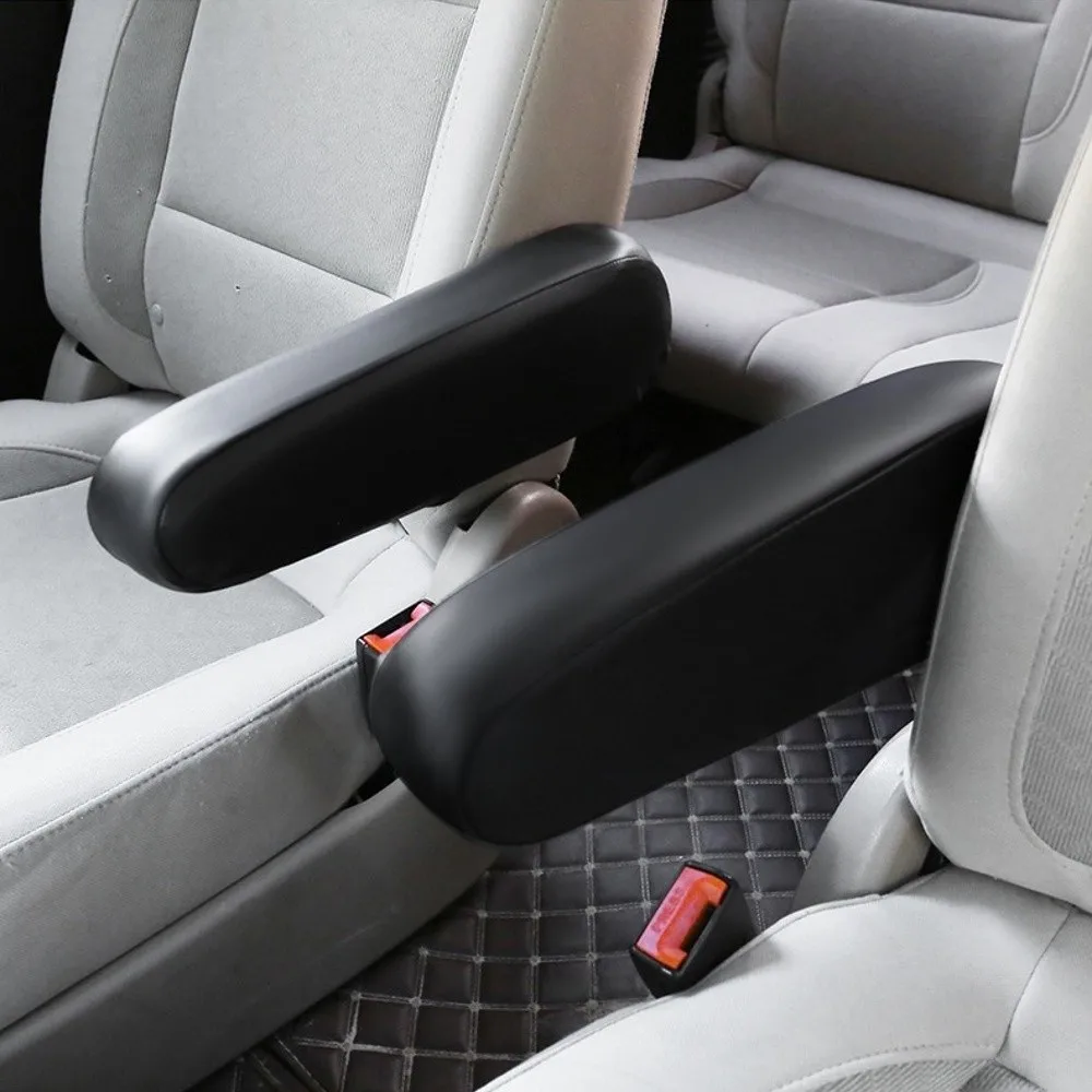 PU Leather Car Handrest Protector Elastic Full Cover Car Handrest Cover Dirt Resistant Waterproof Car Seat Armrest Cover