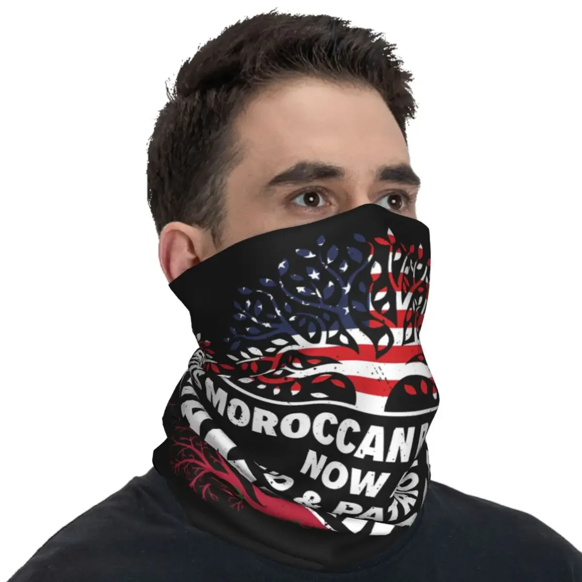 Born Moroccan Morocco Balaclava American Usa Hunting Fishing Face Masks Unisex Anti-UV Cycling Mask Neck Warmer Scarf Bandana