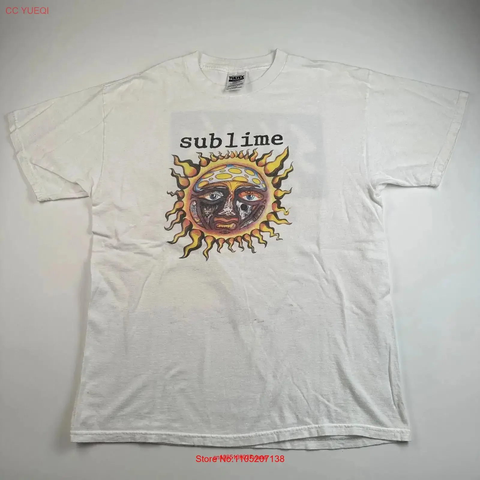 خمر 90s سامية تي شيرت XL Skunk السجلات خمر غسلها قليلا موضة رداء علوي غير رسمي للارتداء اليومي مصمم الملابس #1