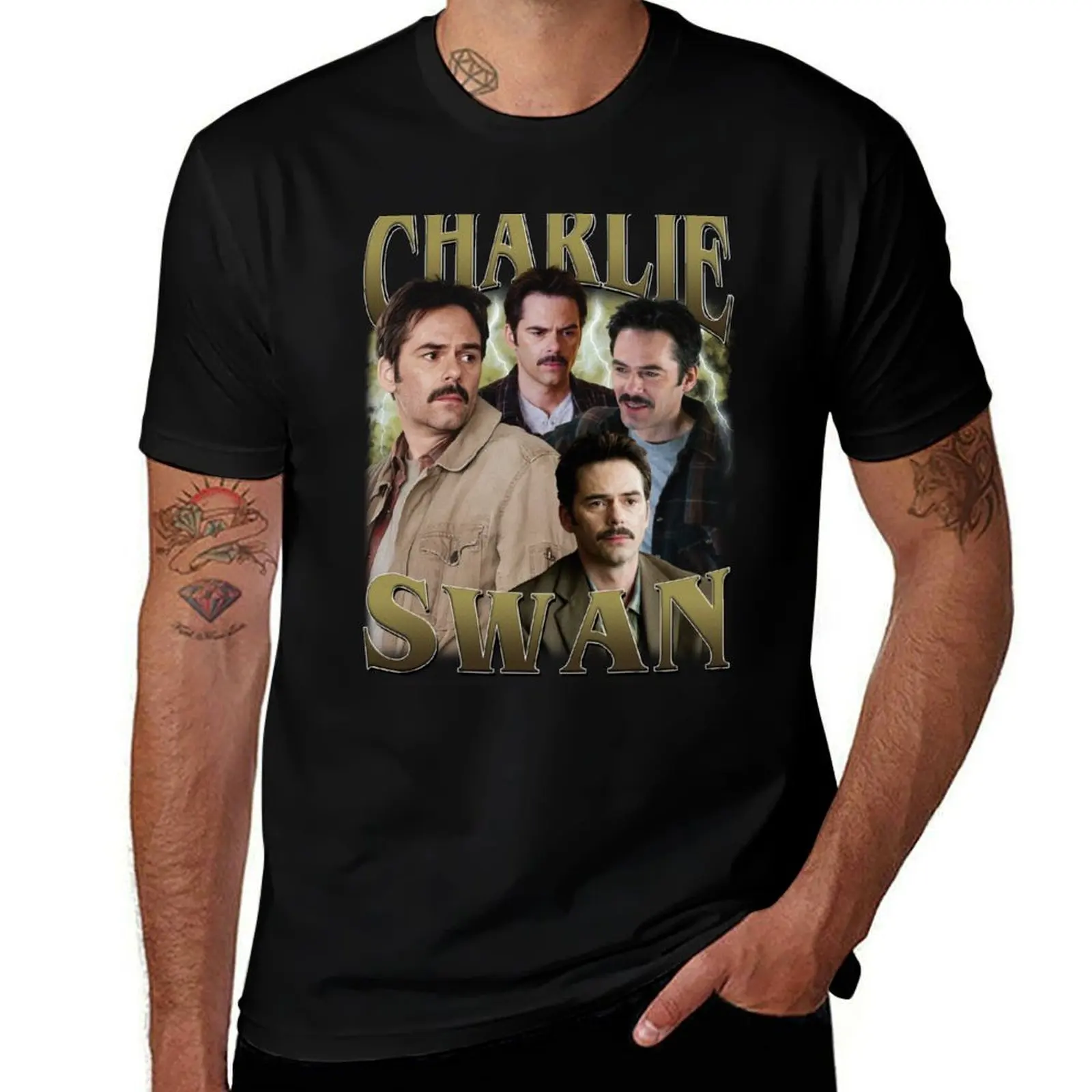 

Charlie Swan Twilight Saga Billy Burke Charlie Fan Art T-Shirt Personalized t-shirt vintage cute tops mens graphic t-shirts pack