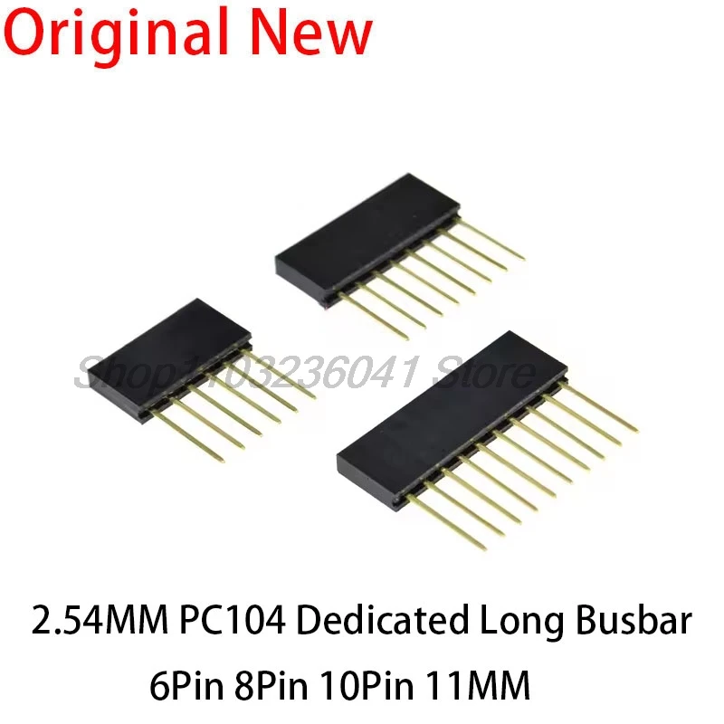 10pcs 2.54mm 1x/6/8/10 Pin 1*6P 1*8P 1*10P Single Row Straight FEMALE Stackable 15mm Long Legs Header For Arduino Shield