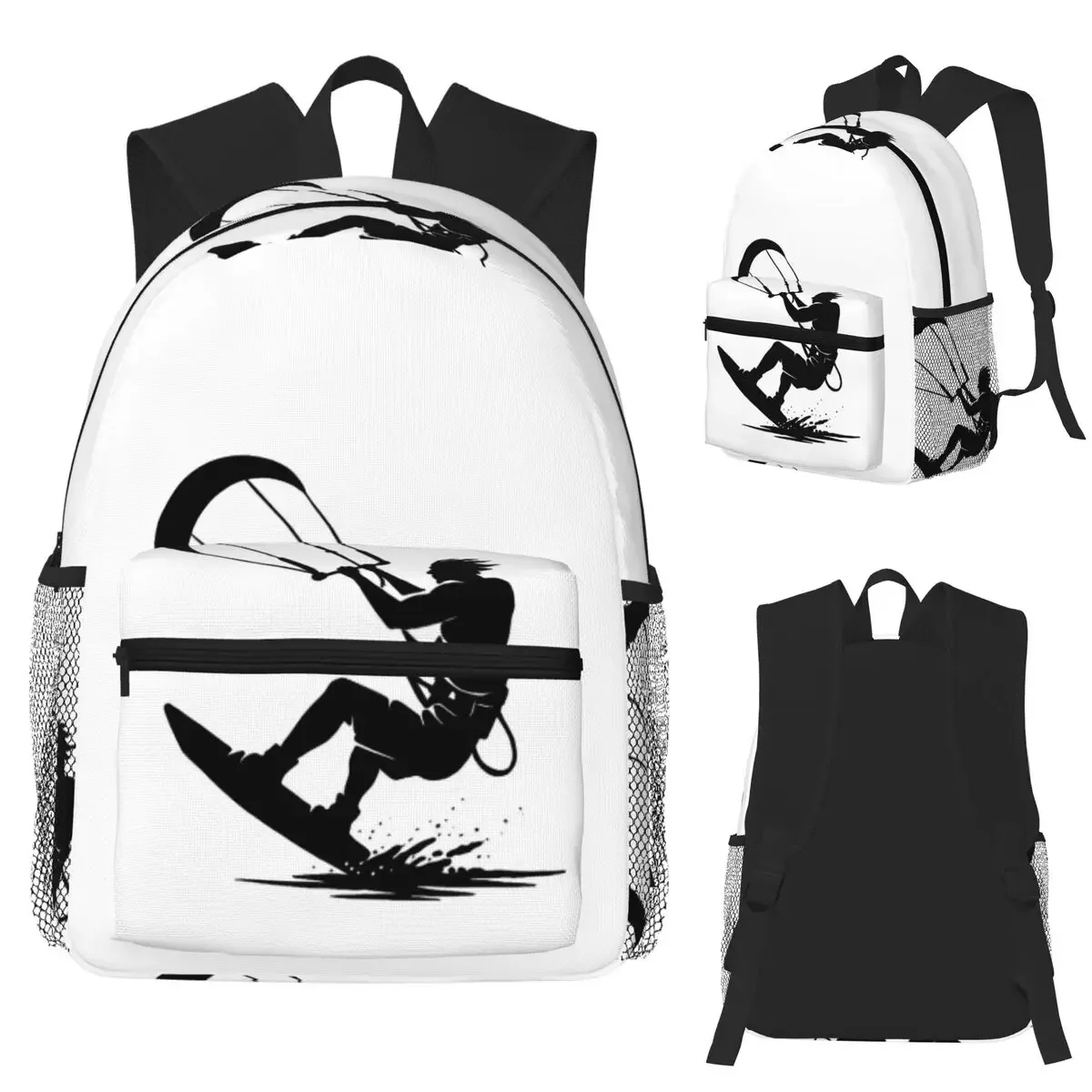 Kitesurf-Kite Surfer Mochila para estudiantes Mochila escolar Mochila de viaje para senderismo para niños y niñas Mochila Bolsos de hombro