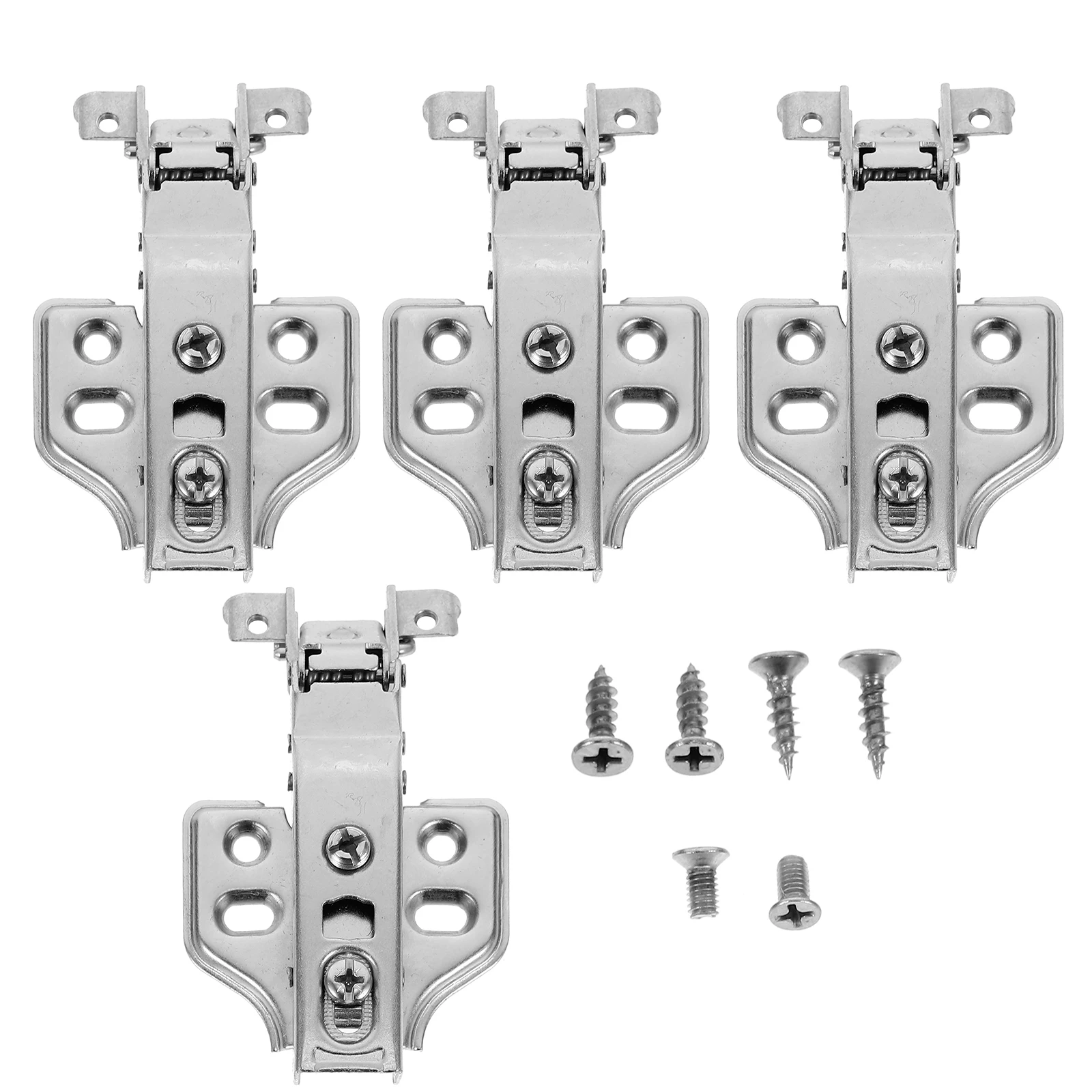 

Metal Silent Hinges 4 Sets Cold Rolled Steel Easy Install Anti Rust Hardware For Cabinet Wardrobe Door Hinges High Grade
