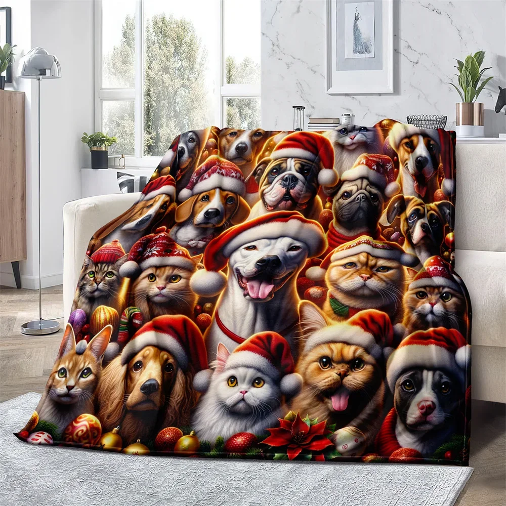 

Мягкое одеяло из микрофибры с очаровательным семейным дизайном животных — уютное для кровати, дивана, кемпинга, пикника и зимнего тепла