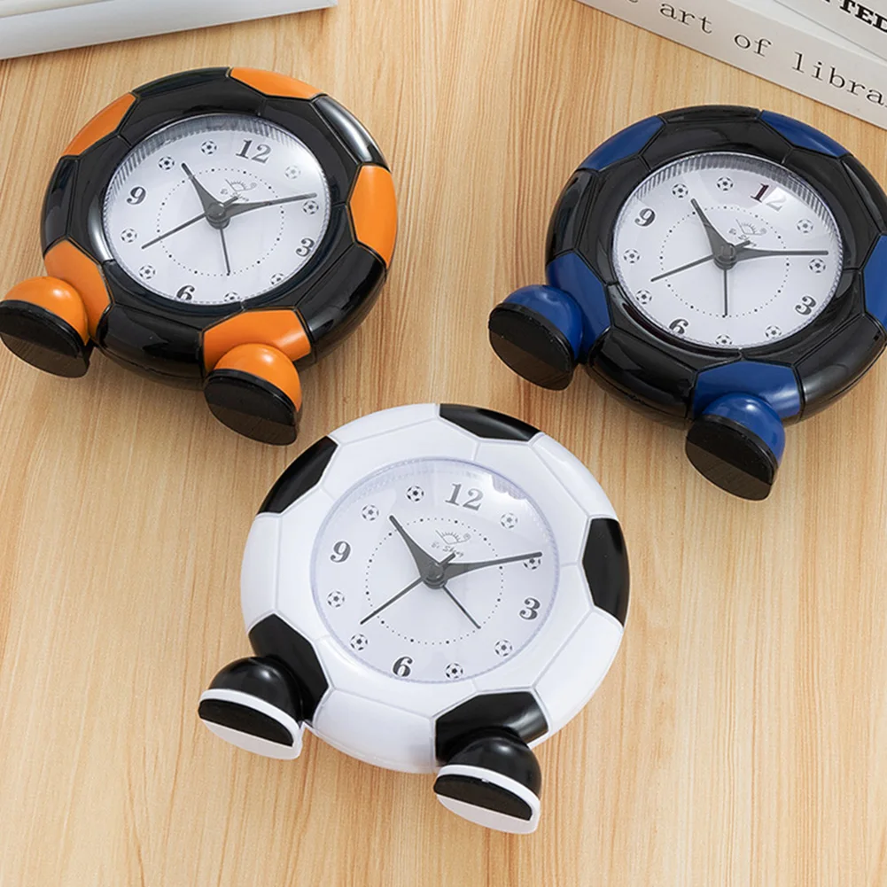 1Pcs Soccer Table Clock Student Cartoon Cute Clock Charming Football Alarm Clock Silent Wake-Up Birthday Gifts For Boys Girls