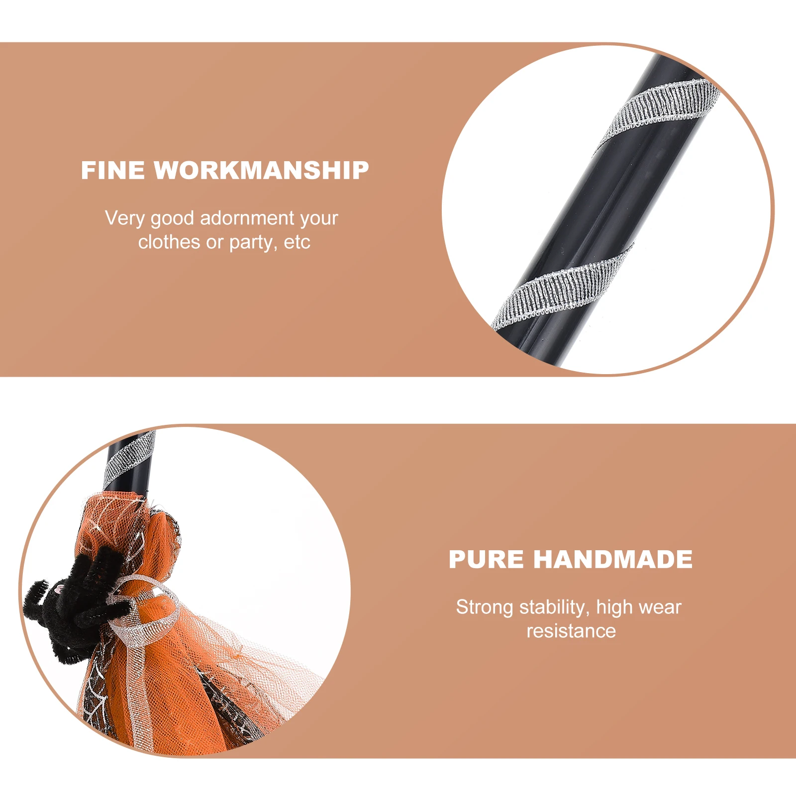 

1 шт., метла ведьмы, Хэллоуин, вечеринка, украшение, реквизит, прочный креативный костюм ведьмы на Хэллоуин