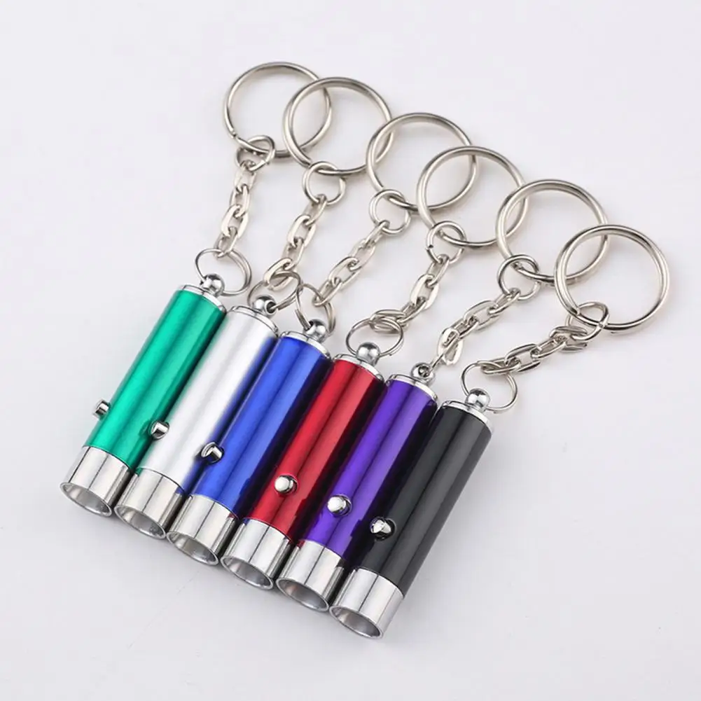 Black Light Keychain Battery Operated Solid UV Lamp Keychain UV Lamp Torch Key Ring