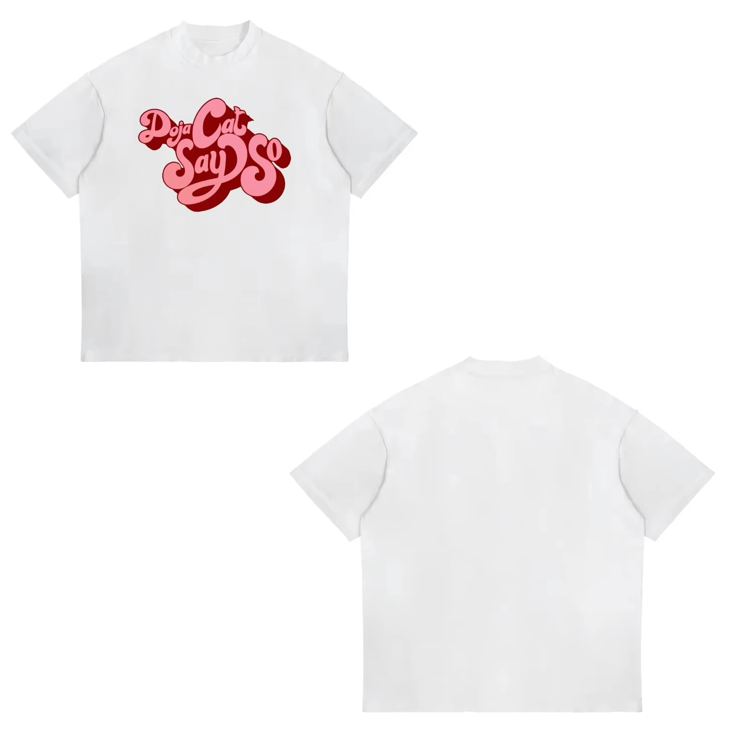 Doja Cat 2025 World Tour Print T-shirt, Harajuku Style Unisex Pure Cotton Loose Street Casual Comfortable Short Sleeve T-shirts