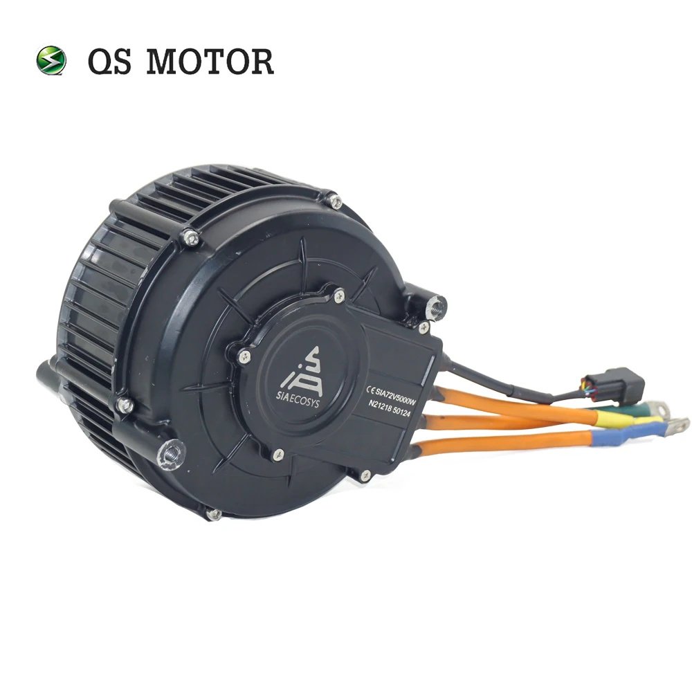 US Warehouse QS Motors 5KW QS165 V2 35H PMSM Electric Mid Drive Motor Kits 72V with 428 14T Adapter Conversion
