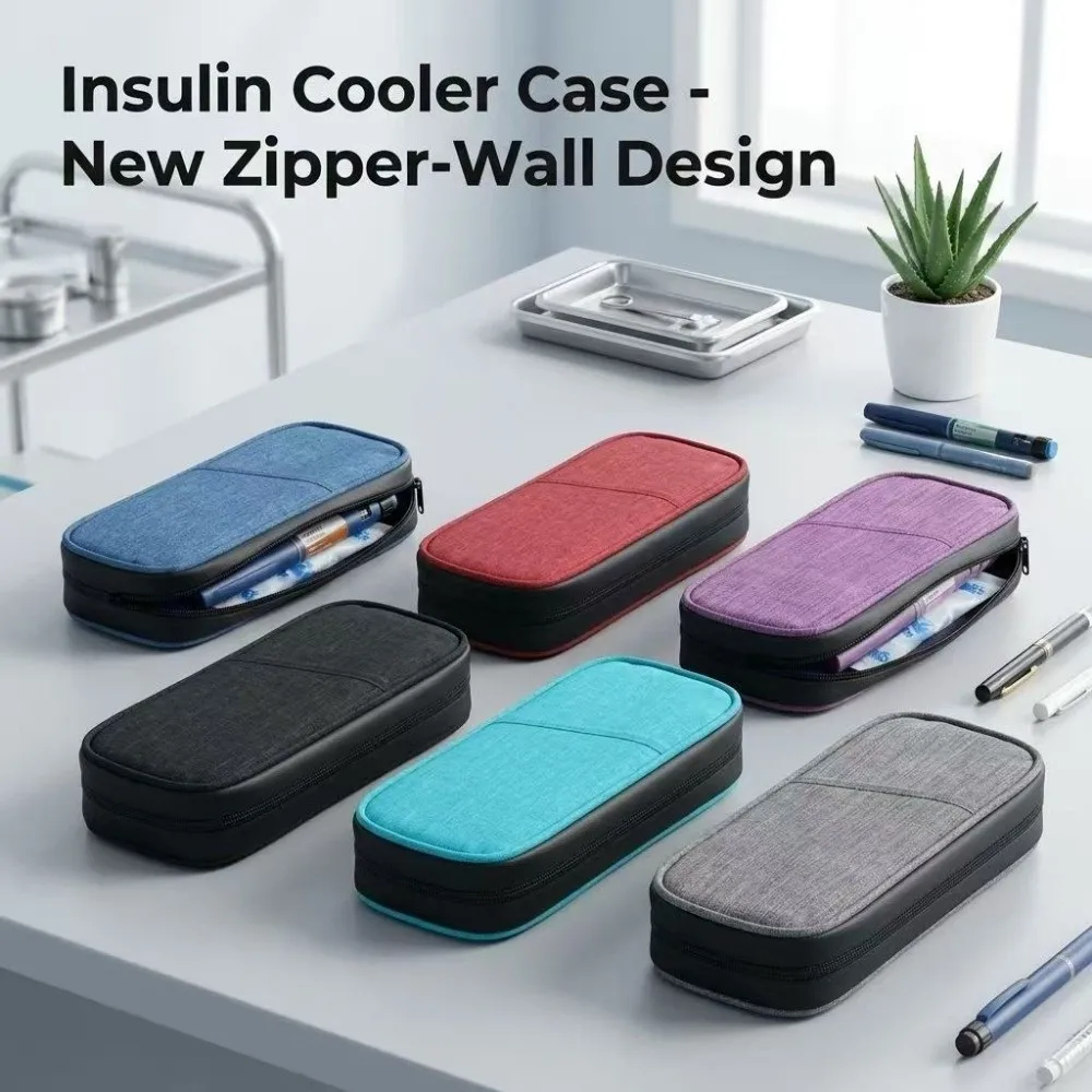 Durable Shockproof Insulin Cooling Bag Reusable Thermal Insulated Pen Bag Waterproof Medicine Travel Cooler for Diabetics