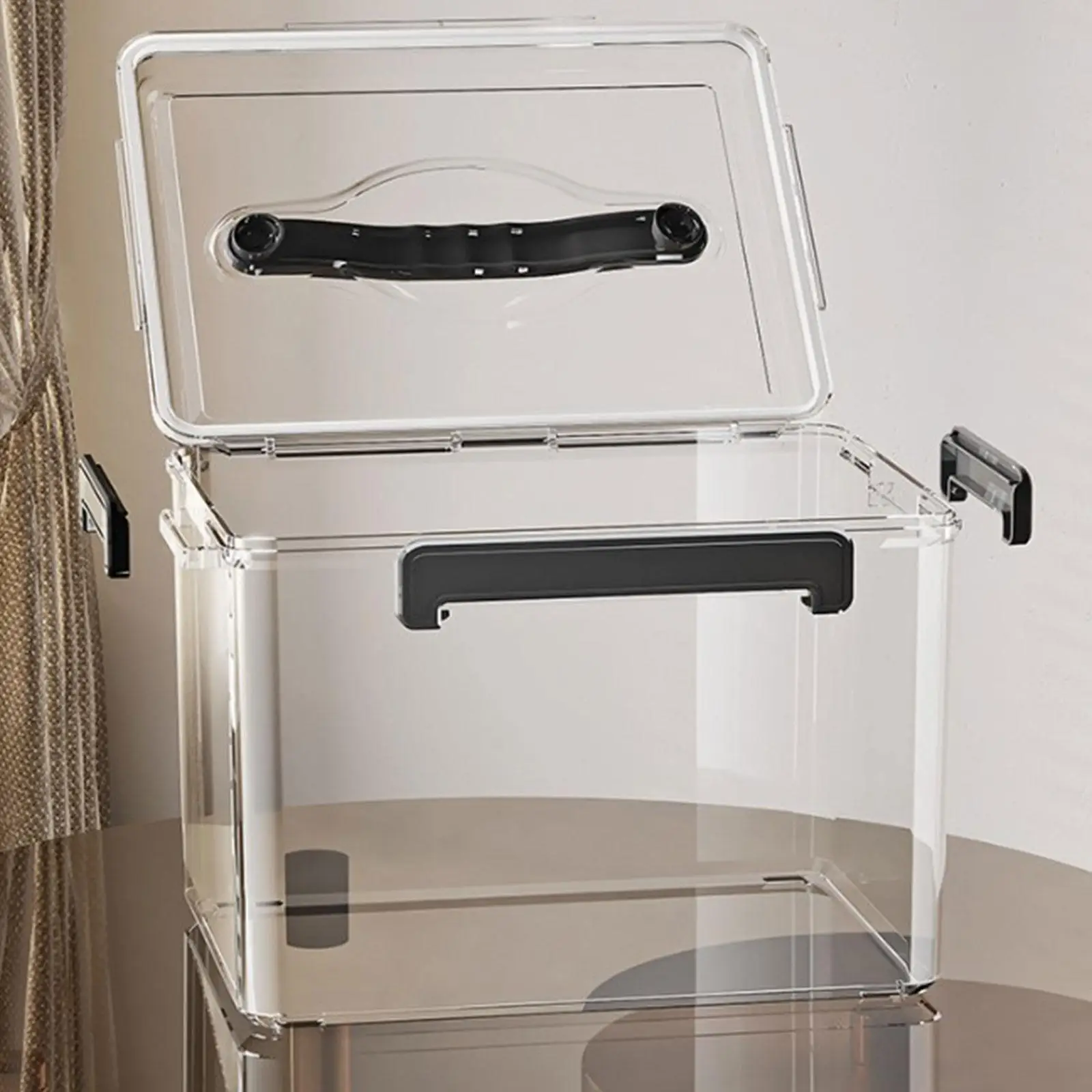 Camera Case with Handle Transparent Waterproof Dry Box for Fishing Cosmetics