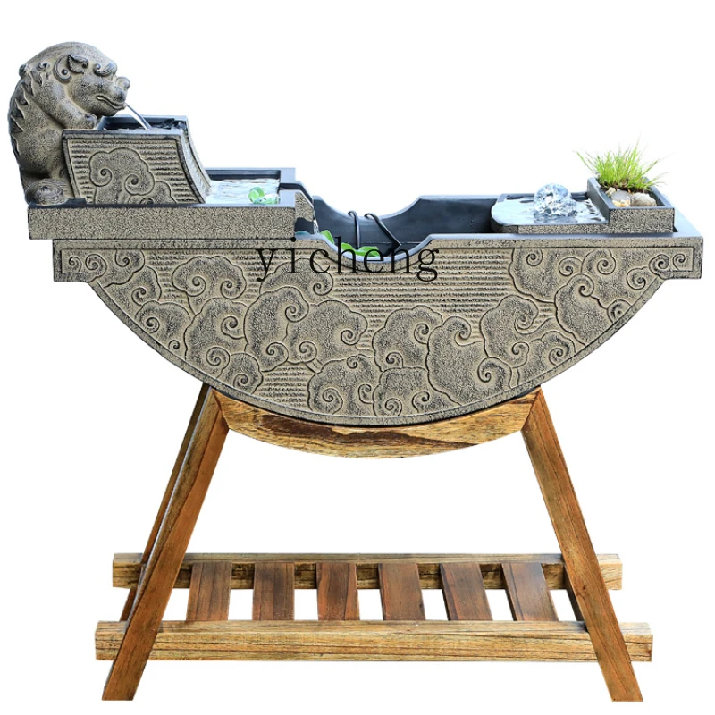 

Tqh Fortune Landing Flowing Water Ornaments Decorative Landscaping Floor Circulating Water Landscape