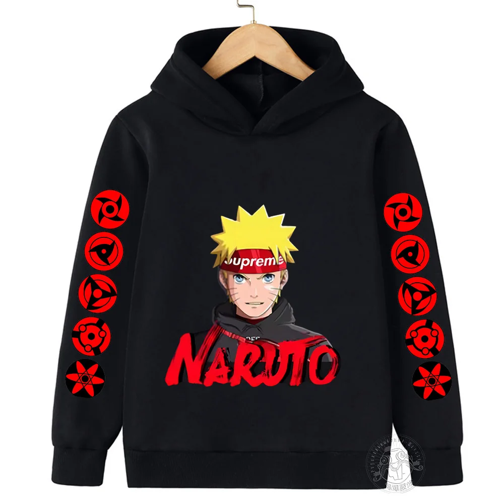 Naruto Fashion Hoodie Children's Printed Casual Clothing Cartoon Autumn/Winter Fleece Hoodie Boys and Girls' Sportswear Top