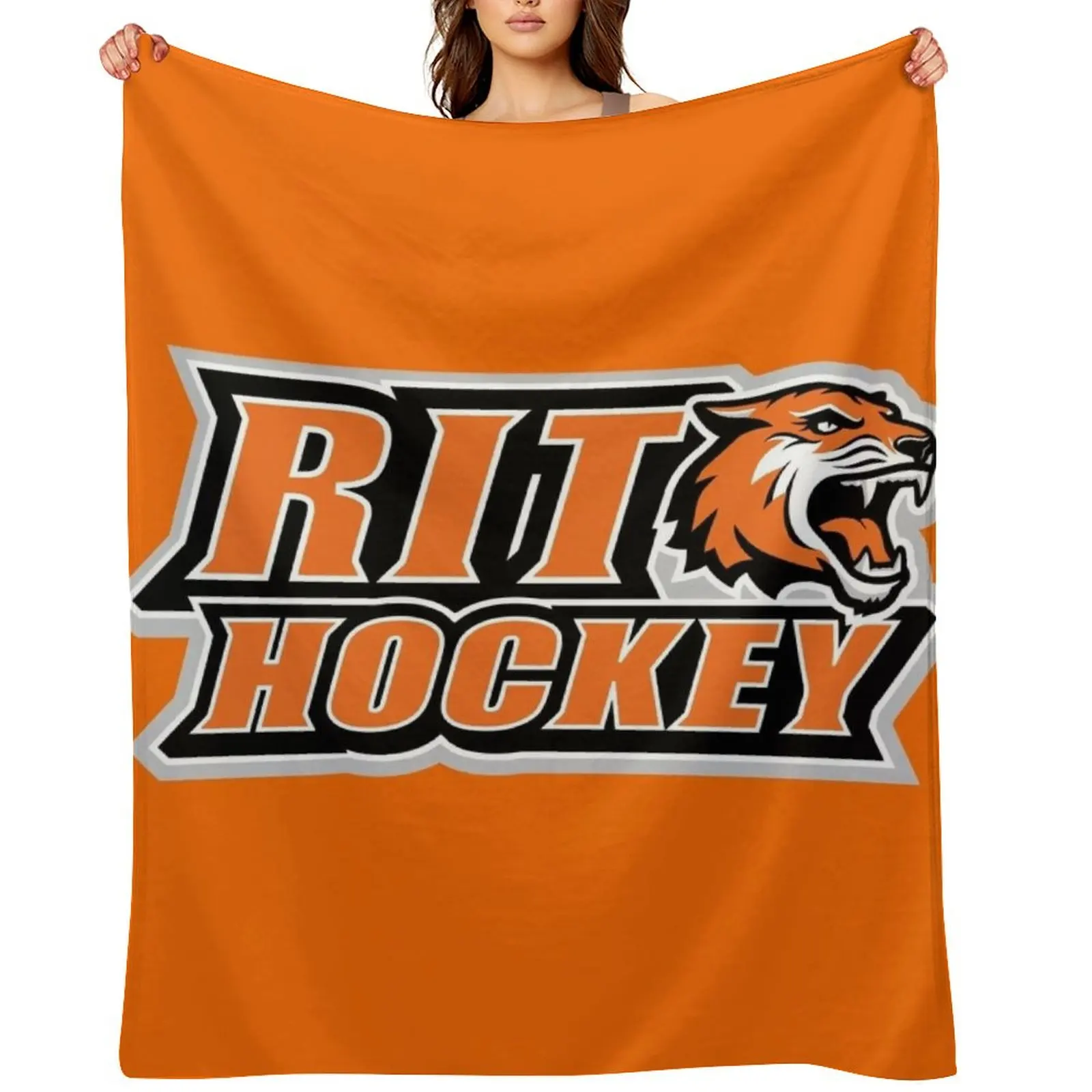 

RIT Hockey ice hockey icons Throw Blanket Heavy Thins Giant Sofa Tourist Blankets
