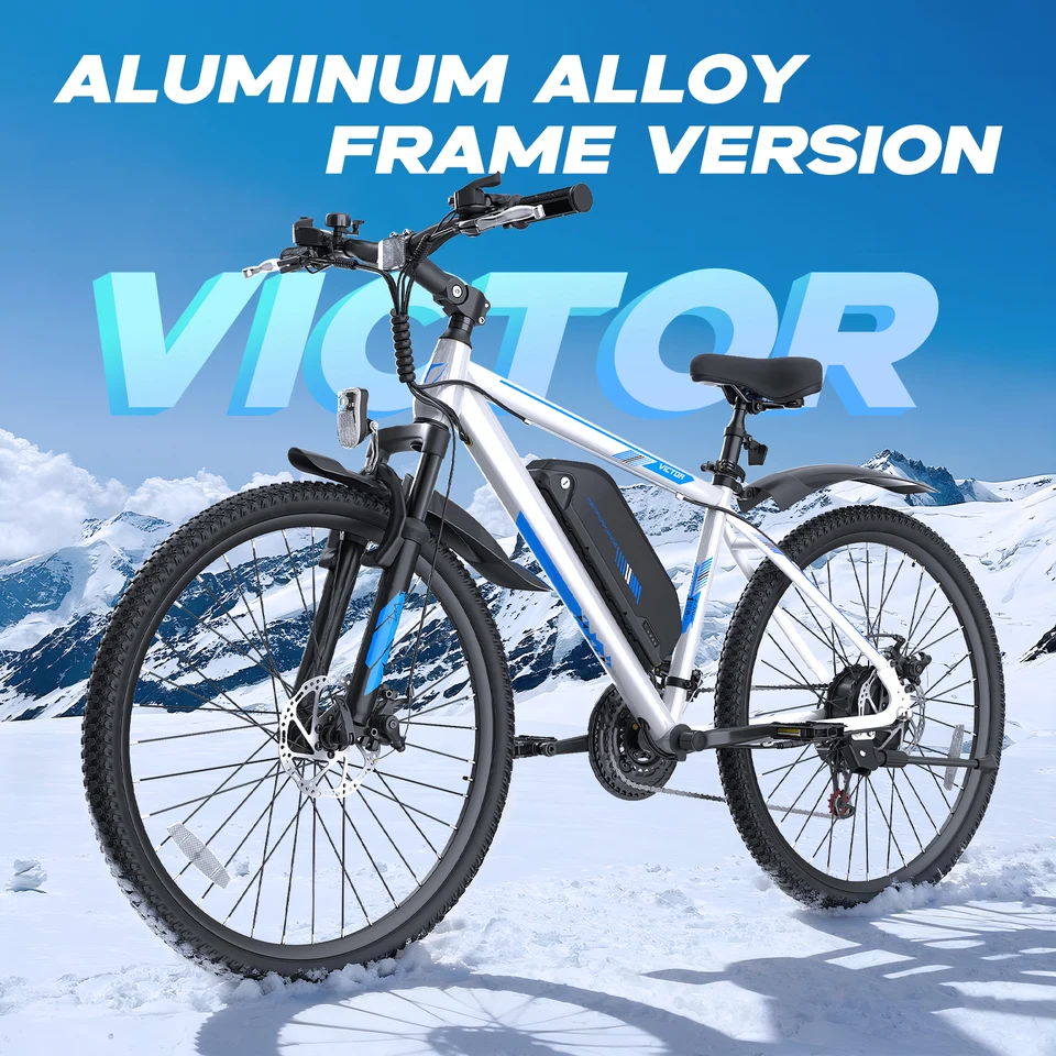 QNUT Victor Electric Bike For Adults 1000W Peak Motor 36V 7.8AH&10.4AH E Bike 26' Fat Tire Mountain Bike 20mph Electric Bicycle