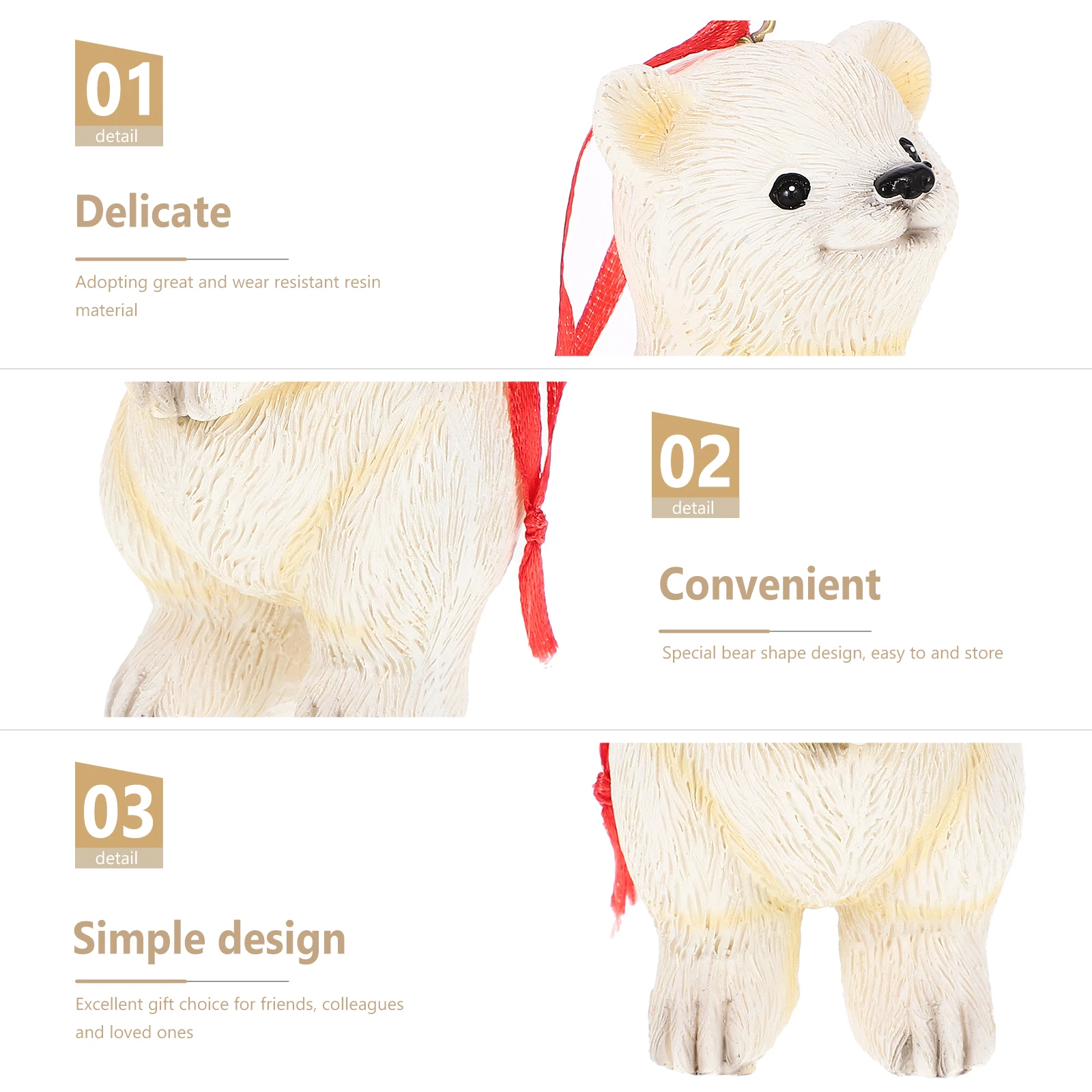 

Resin Bear Hanging Pendant Cute Decorative Garden Outdoor Indoor Decoration Supply for Yard Courtyard Home Office Decor