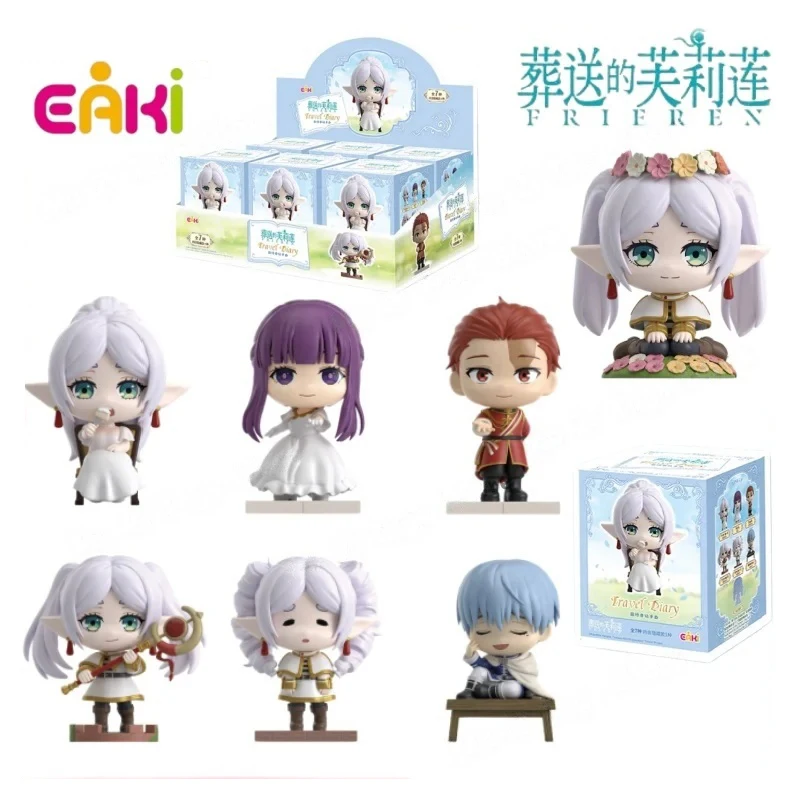 EAKI Frieren Beyond Journey‘s End Travel Diary Series Figurine Blind Box PVC Mini Figurine d'Action Anime Modèle de Collection Jouet Cadeau