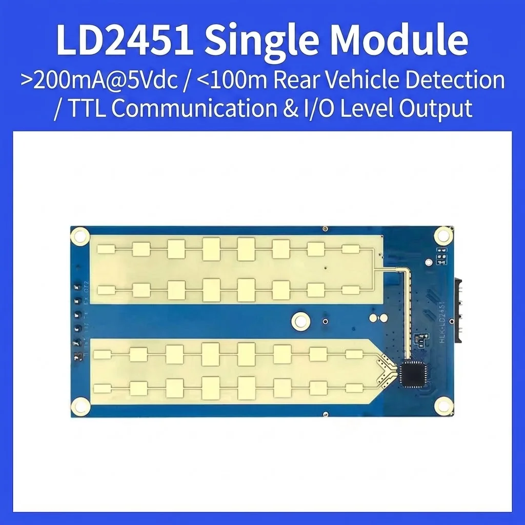 Hi-Link HLK-LD2451 Millimeter Wave Radar Module, Traffic Vehicle Detection Radar for Speed Distance Angle Measurement, Covers 3